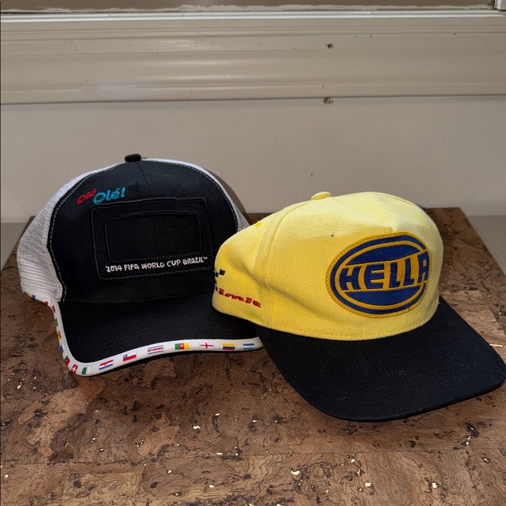 🧢 Vintage Pack 2014 Fifa, and Hella 2 pack Hats 🧢